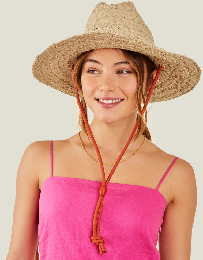 Orange Tie Fedora Hat, , large
