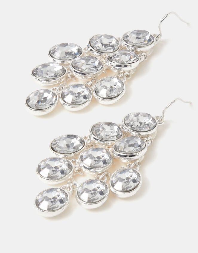 Cascading Gemstone Drop Earrings, , large