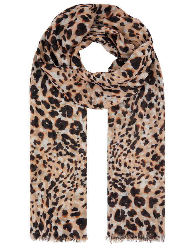 Leopard Print Scarf, , large