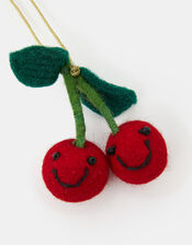 Happy Cherry Felt Christmas Tree Decoration, , large