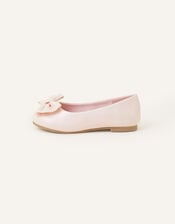 Girls Bow Ballerina Flat, Pink (PINK), large
