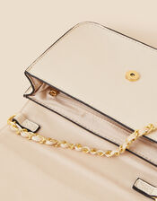 Chain Strap Quilted Cross-Body Bag, Cream (CREAM), large
