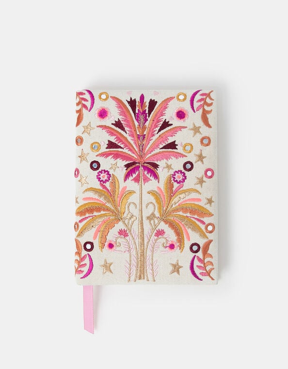 Palm Embroidered A5 Notebook, , large