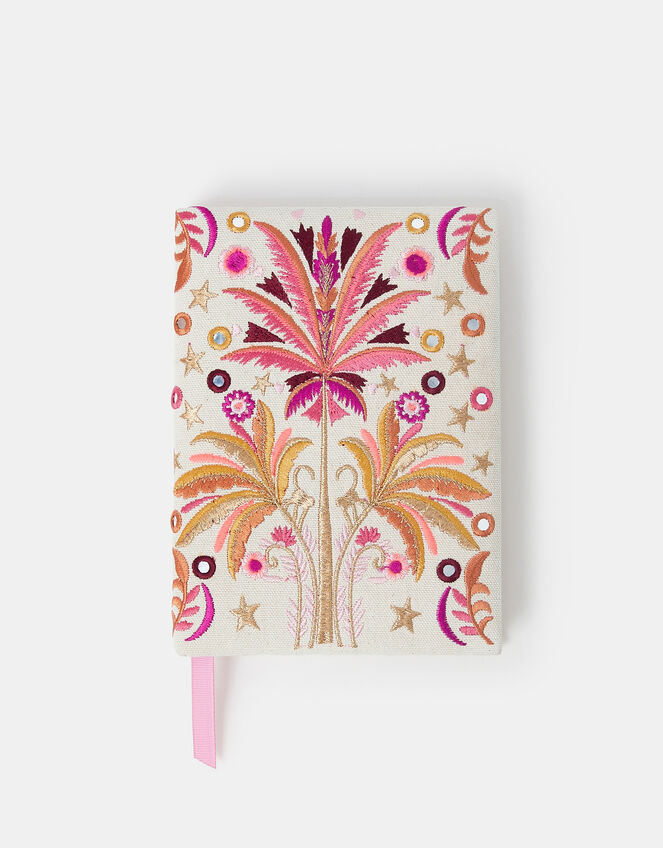 Palm Embroidered A5 Notebook, , large