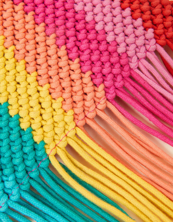 Kids Rainbow Macrame Bag, , large