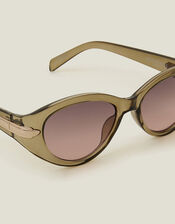 Oval Cat Eye Sunglasses, , large