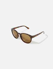 Classic Preppy Tortoiseshell Sunglasses, Brown (TORT), large