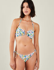 Ditsy Floral Bandeau Bikini Top, Multi (BRIGHTS MULTI), large