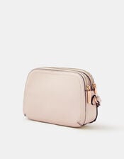 Double Zip Crossbody Bag, Cream (CREAM), large