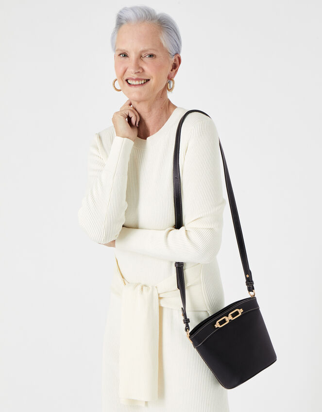 Danielle Detail Cross-Body Bag, Black (BLACK), large