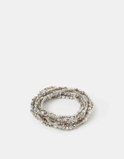 Metallic Bead Stretch Bracelet Multipack, , large