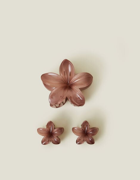 3-Pack Tropical Flower Claw Clips, , large