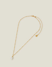 14ct Gold-Plated Irregular Pearl Necklace, , large