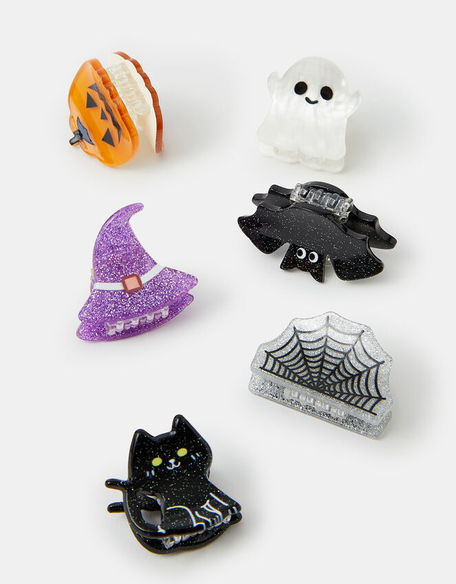 6-Pack Mini Halloween Claw Clips, , large