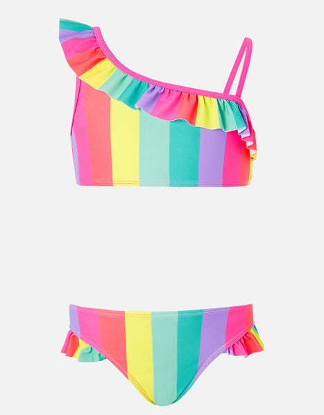 Girls Rainbow Bikini Set Multi, Multi (BRIGHTS-MULTI), large