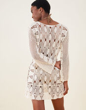 Crochet Lace Cover Up, Ivory (IVORY), large