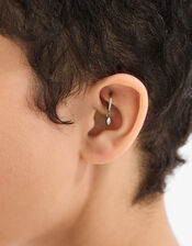 Marquise Drop Titanium Hoop Earring, , large