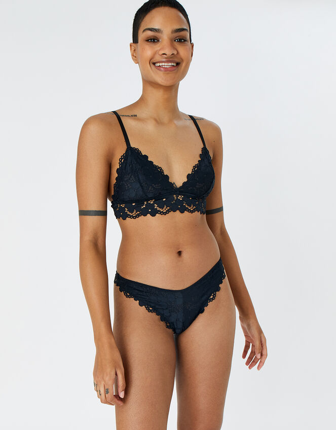 Floral Lace Brazilian , Black (BLACK), large