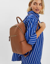 Smart Zip Around Backpack, Tan (TAN), large