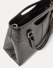 Grab Handle Handheld Bag, Black (BLACK), large
