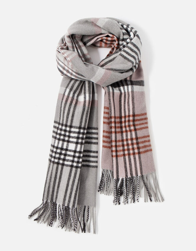 London Check Blanket Scarf, , large