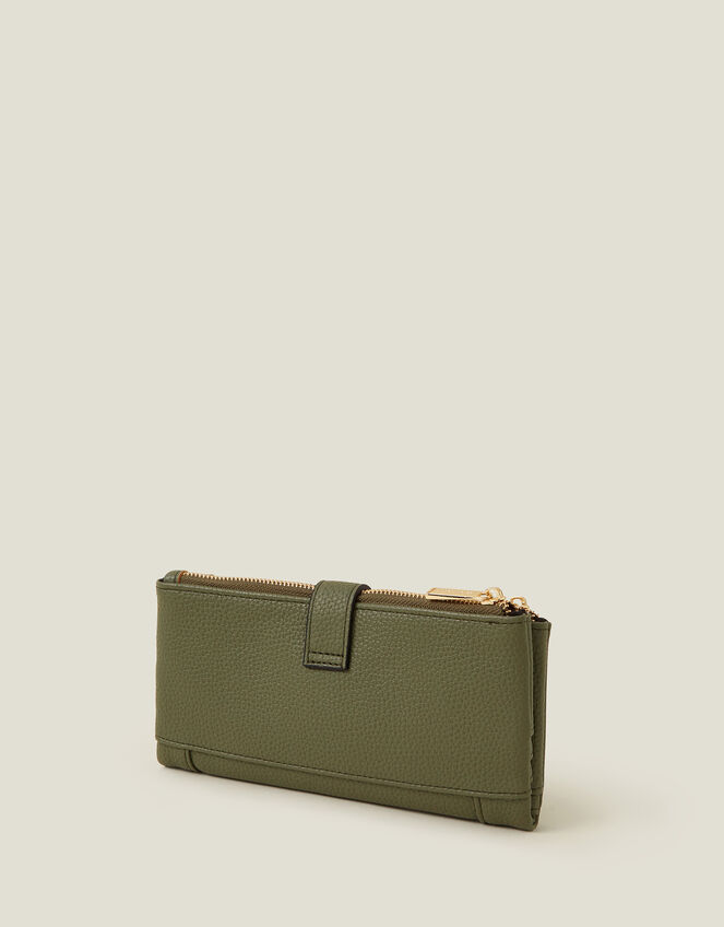 Push Lock Wallet , Green (KHAKI), large