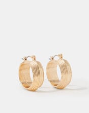 Mini Ridge Hoop Earrings, , large