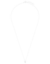 Sterling Silver Sparkle Initial Necklace - S, , large