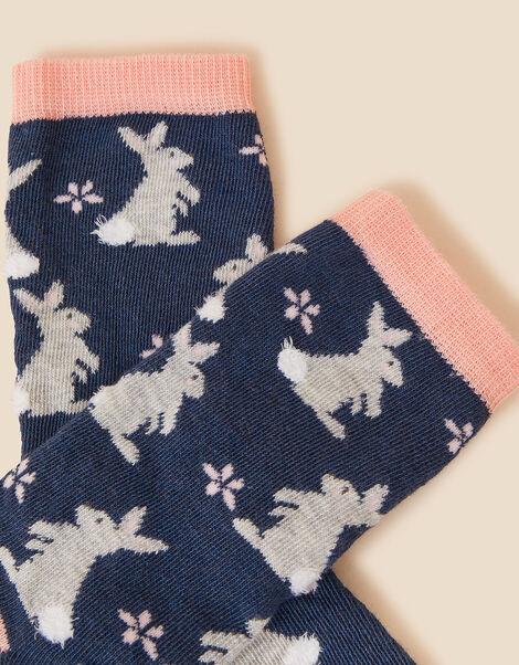 All Over Rabbit Print Socks, , large