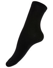 Super-Soft Bamboo Ankle Sock Multipack, Black (BLACK), large