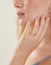 14ct Gold-Plated Adjustable Birthstone Ring, Gold (GOLD), large