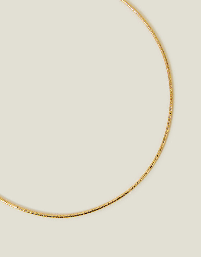 14ct Gold-Plated Diamond Cut Necklace, , large