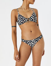 Animal Print Bikini Briefs, Black (BLACK WHITE), large