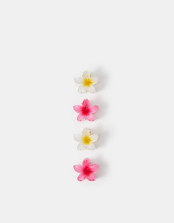 4-Pack Mini Tropical Flower Claw Clips, , large