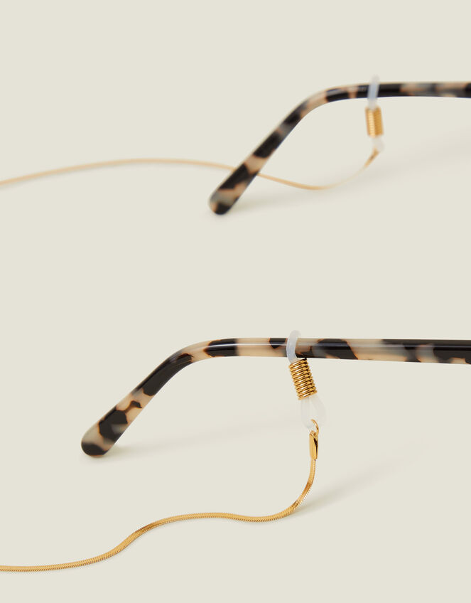 14ct Gold-Plated Sterling Silver Omega Glasses Chain, , large
