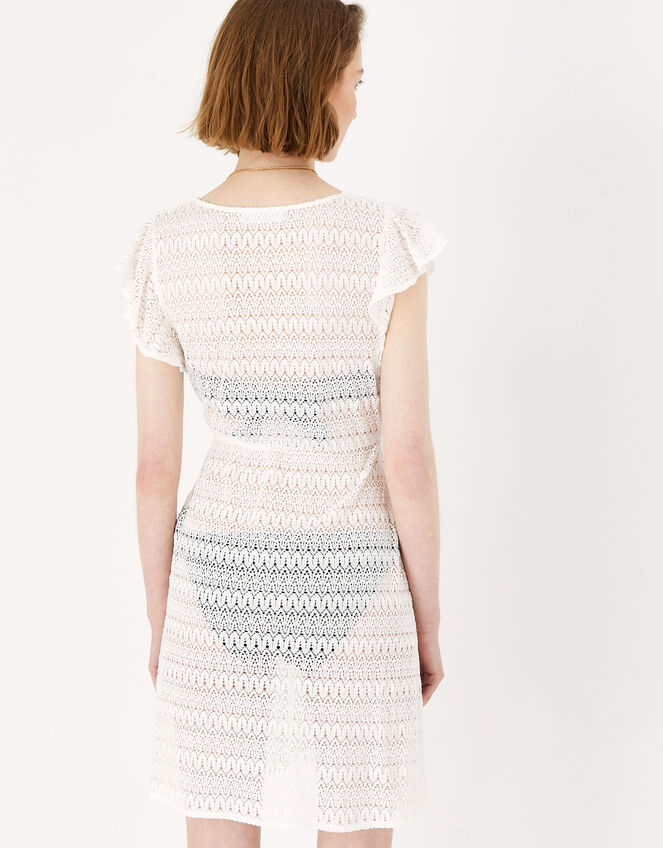 Frill Shoulder Lace Tabard, White (WHITE), large
