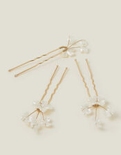 3-Pack Flower Hair Pins, , large