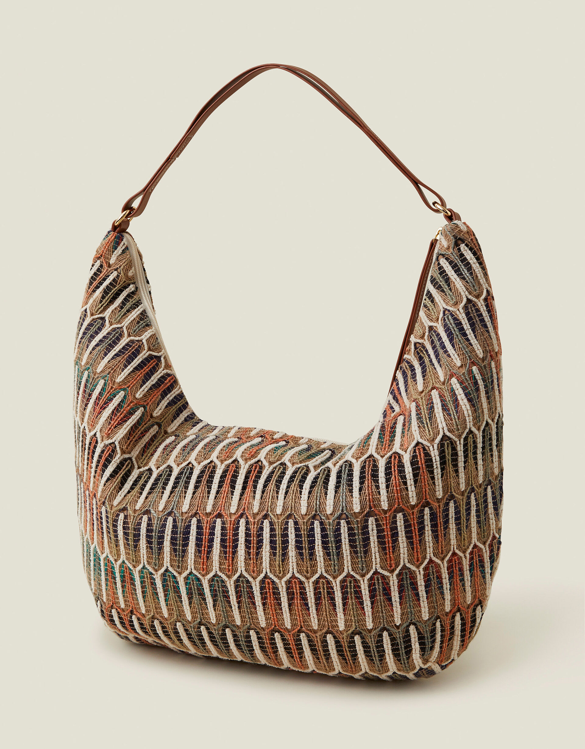Embroidered hobo bag on sale