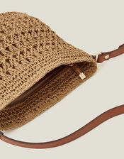 Raffia Cross-Body Bag, , large