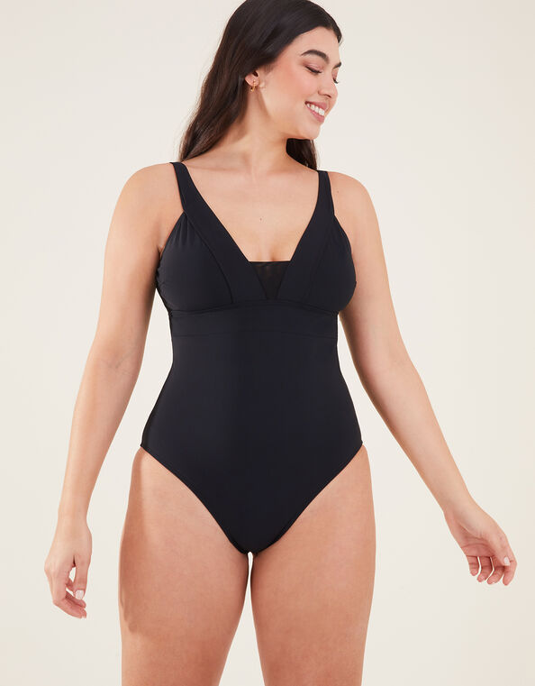 Lexi Mesh Shaping Swimsuit, Black (BLACK), large