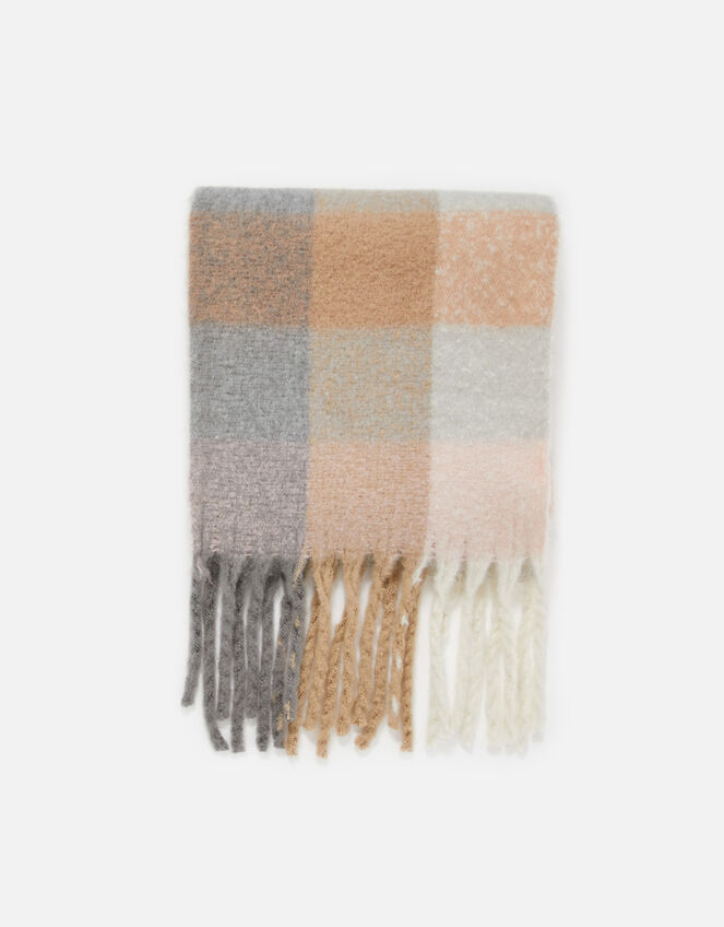 Ankita Fluffy Check Scarf, , large