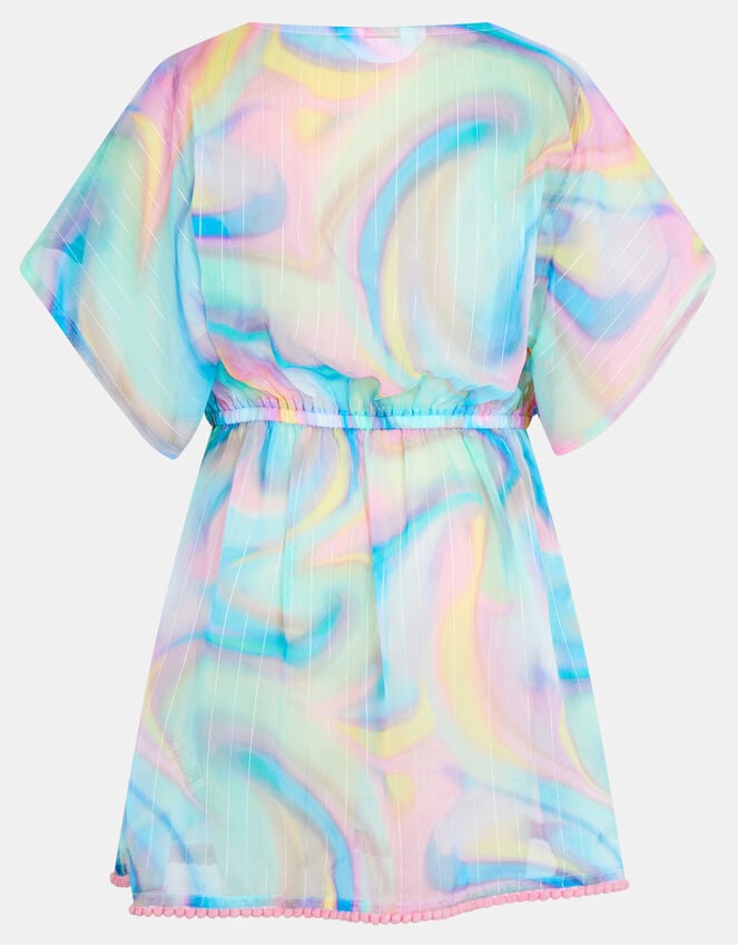 Girls Shimmer Ombr&eacute; Kaftan, Multi (PASTEL MULTI), large