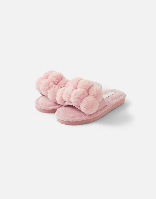 Bubble Pom-Pom Sliders, Pink (PINK), large