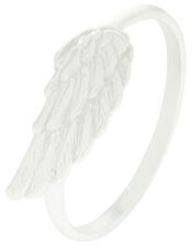Sterling Silver Angel Wing Ring, Silver (ST SILVER), large
