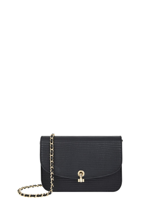 Edie Croc Cross Body Bag, , large
