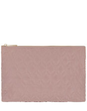 Large Quilted Makeup Bag in Recycled Polyester, , large