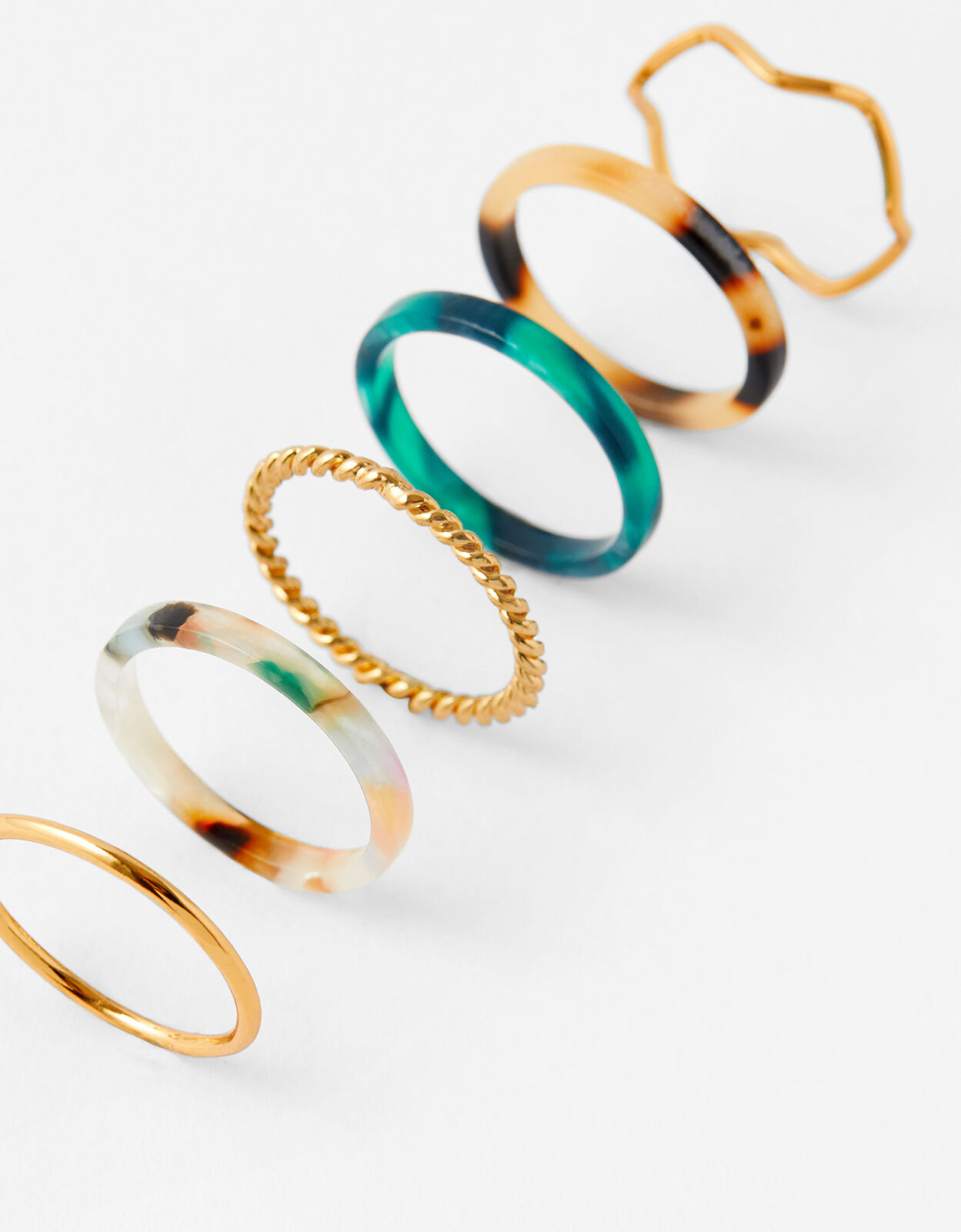Resin Rings 6 Pack Multi