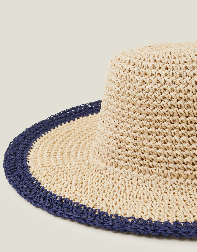Contrast Edge Floppy Hat, , large