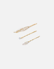 Pearl Hair Slide Set of Three, , large