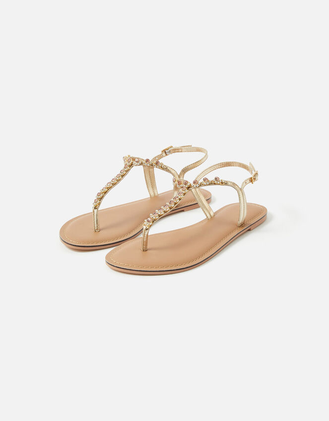 Embellished Sandals, Pink (PINK), large